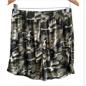 No Bo: Casual Silky Camouflage Print Shorts